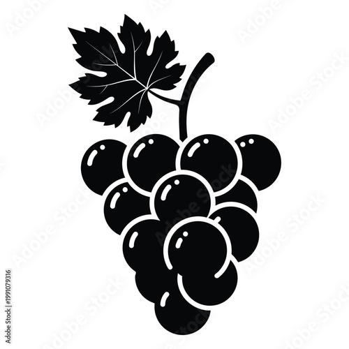 Grape Bunch Fruit Cluster Culinary Symbol