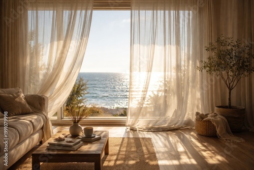 Interior scene with translu...