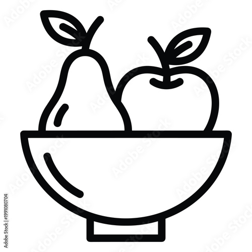 Apple Pear Bowl Healthy Food Fresh Produce