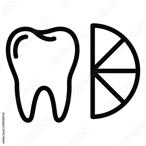 Tooth Citrus Slice Hygiene Concept