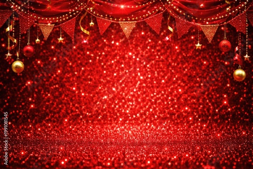 Shimmering red sequin backg...