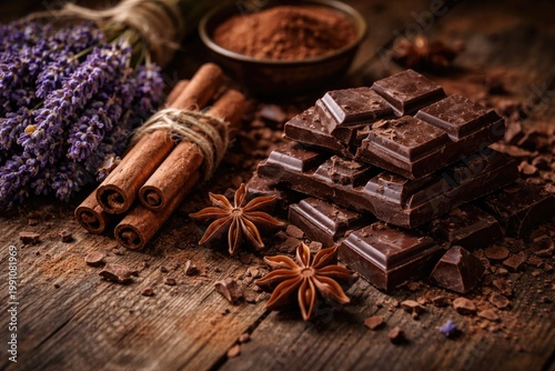 Rustic wooden surface with ...