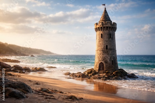 Stone tower standing tall o...
