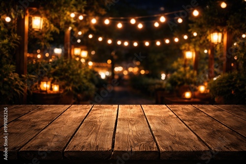 Vintage style wooden terrac...