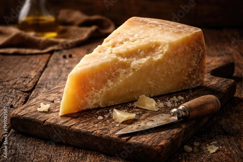 Rustic Parmesan cheese wedg...