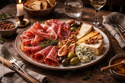 Rustic table setting with a...