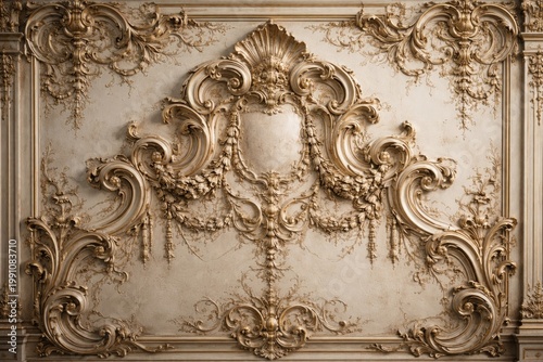 Luxurious vintage stucco wa...