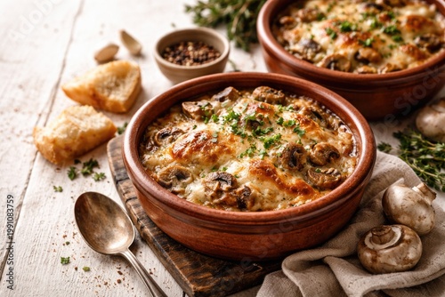 Rustic French chicken and m...