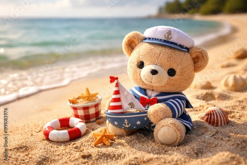Cute nautical plush toy pla...