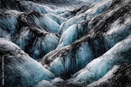 Glacier ice showing texture...