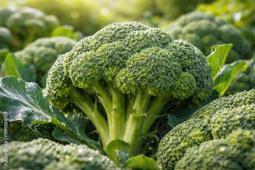 Fresh broccoli vegetable cl...