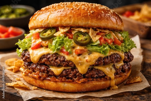 Smash burger with taco flav...