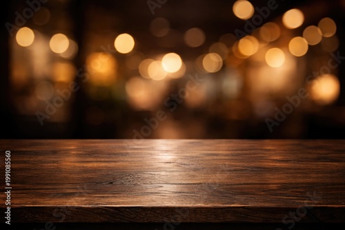 Dark timber table with soft...