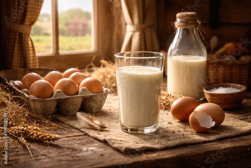 Farmhouse style breakfast s...