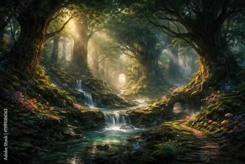 Eternal majestic woodland l...