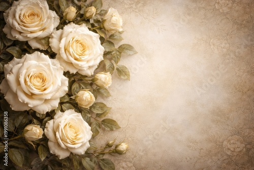 Antique style background fe...