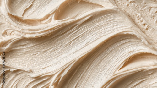 Sunscreen texture close up with smooth creamy surface