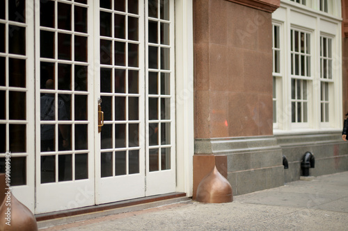 Commercial Facade Emphasizing Historic Architecture Enhanced By Contemporary Lighting Techniques