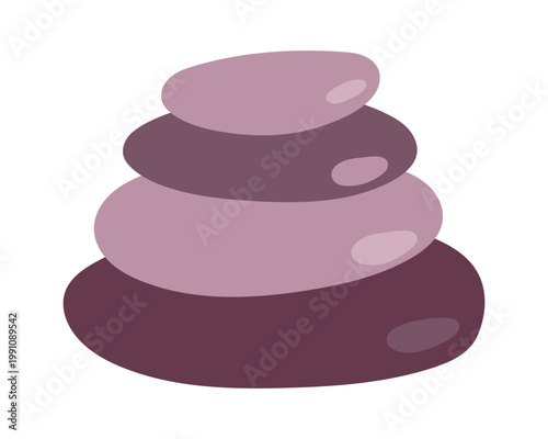 Stone Stack Balance Zen Cartoon