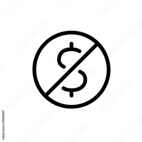 no money icon 