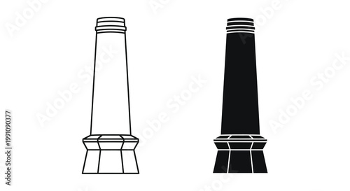 Two conical shapes with hexagonal bases one light and one dark