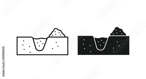 Diagram illustrating soil erosion and sediment deposition in a channel
