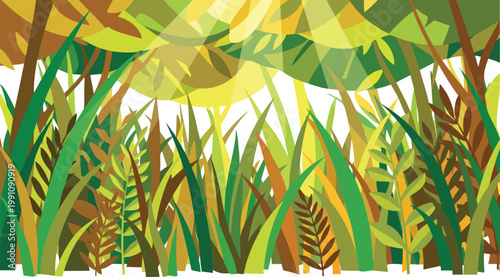 Grass Texture Flat Vector for Environmental Design Element Backgrounds