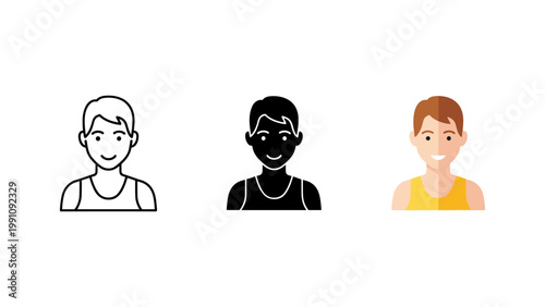 A male user avatar wearing a tank top, representing a casual person, athlete, or someone engaged in leisure activities.