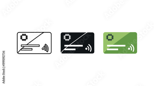 Foto A modern credit card with a visible chip and contactless payment symbol, indicating secure financial transactions