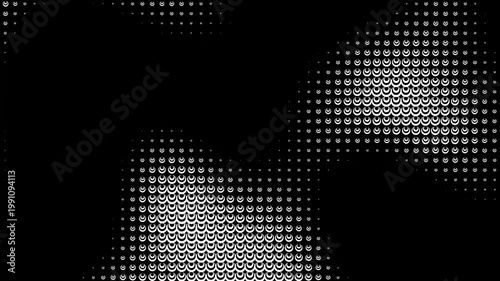 Abstract Dot Pattern Video - This video features an intricate pattern composed of numerous small white dots on a black