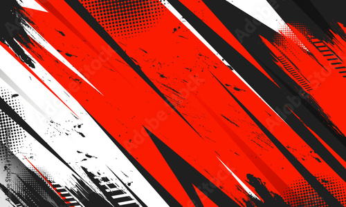 Geometric Sporty Stripes with Brush Strokes for Jersey and Decals