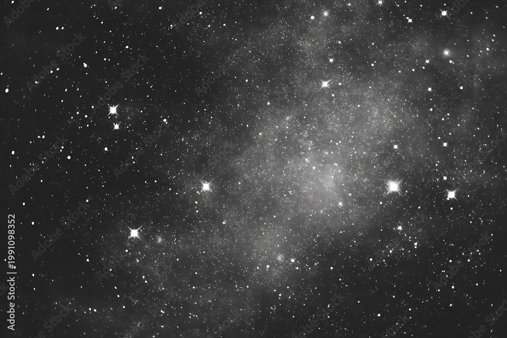Fototapeta premium A captivating night sky filled with twinkling stars and cosmic wonders. The image captures the mystery and vastness of the universe
