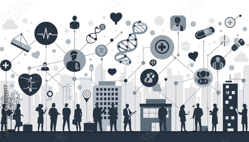 A stylized image conveying healthcare and well-being. Perfect for illustrating medical articles, health-related marketing, or representing a patient-f