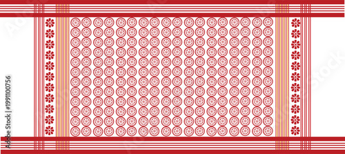 gamusa, gamosa assam . The gamosa, also known as gamusa, holds great cultural significance for the indigenous people of Assam, This traditional textile pattern is typically a white rectangular cloth