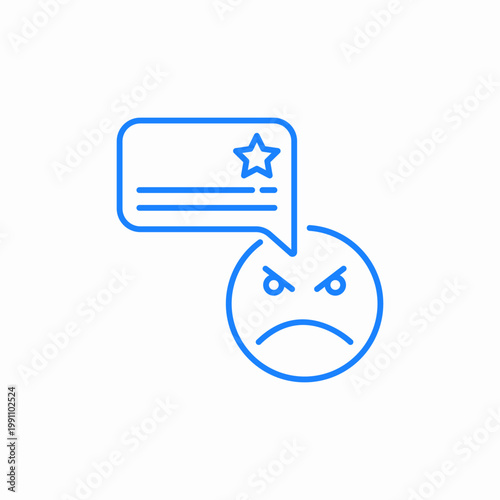 Obraz na płótnie negative review or comment icon sign vector