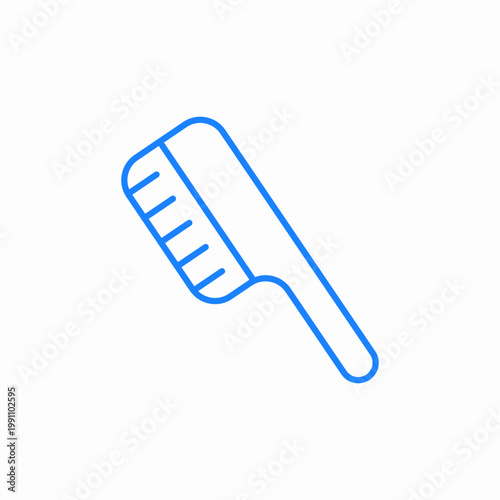 one hairbrush icon sign vector
