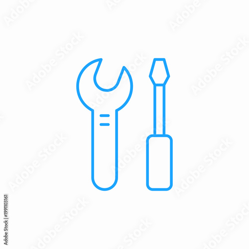 setting repair icon sign vector