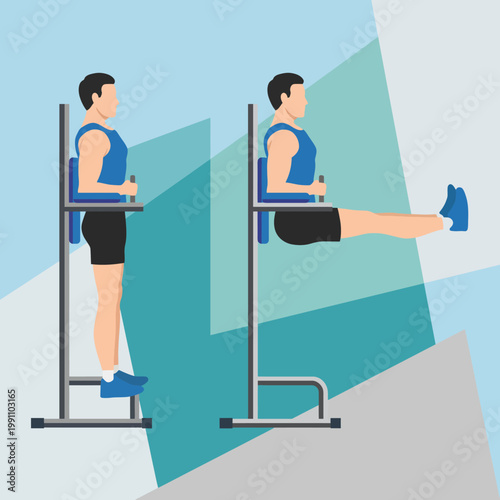 A focused man demonstrates calisthenics with precision on parallel bars, showcasing strength training, athleticism, and the discipline required for bodyweight exercises in fitness.