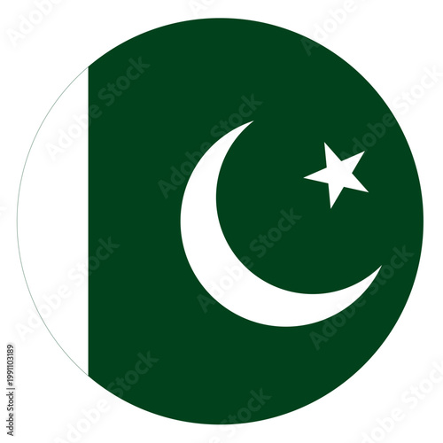Fotografie Circle Pakistan Flag Asian Country