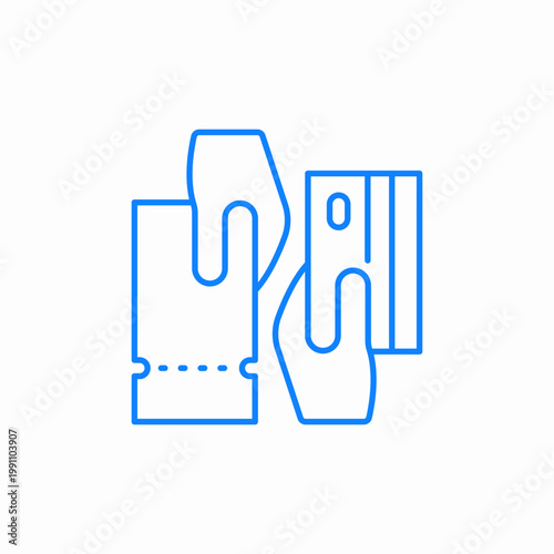 ticket purchase icon sign vector