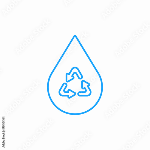 water cycle icon sign vector