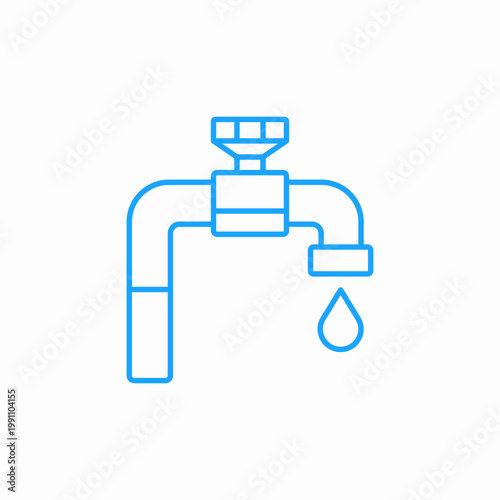 water tap drop icon sign vector
