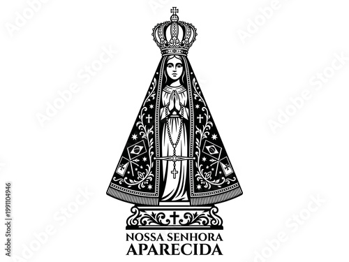 Nossa Senhora Aparecida - Mother of God vector