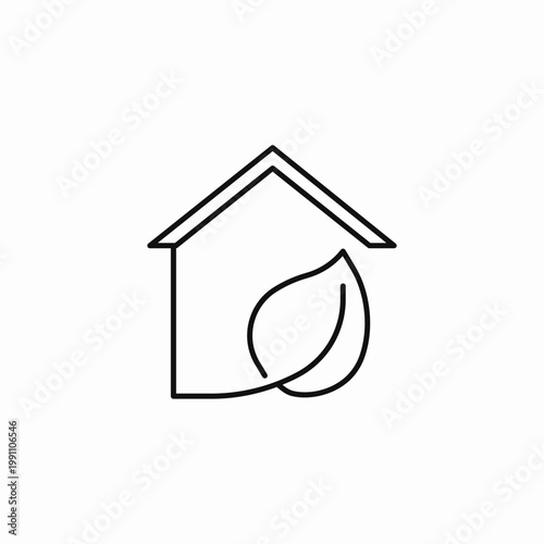 eco friendly house icon sign vector