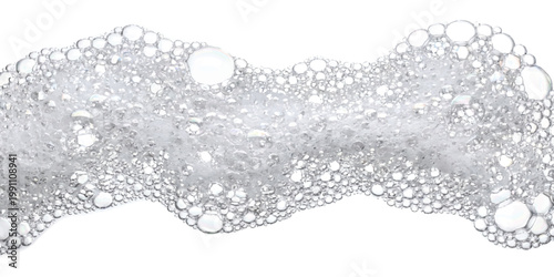 Abstract soap bubbles wave pattern texture isolated on white vector illustration background