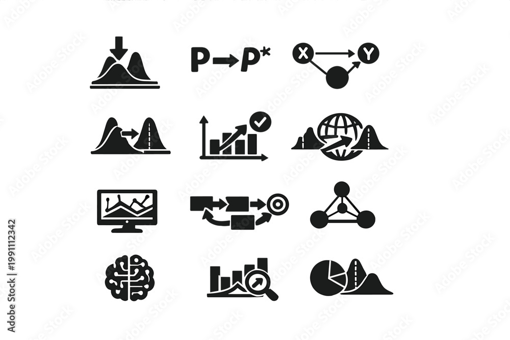 Obraz premium Spaced modern vector distribution image generation simple depicting transparent structure icons icon