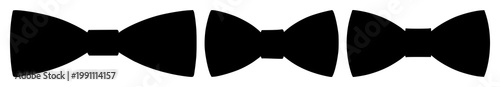 Foto Bow tie set with Black silhouette on white background featuring fashion, accesso