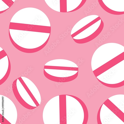 Medicine seamless pills pattern for wrapping paper and doctor clothes and packaging and medical accessories