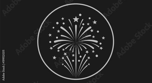 Fireworks Design in a Circle.
