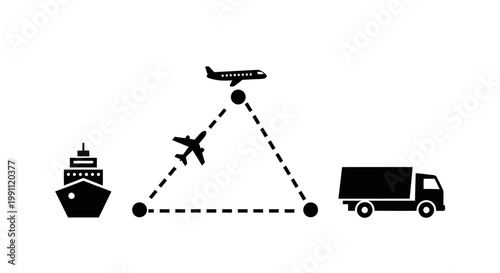Logistics transportation modes comparison graphic.